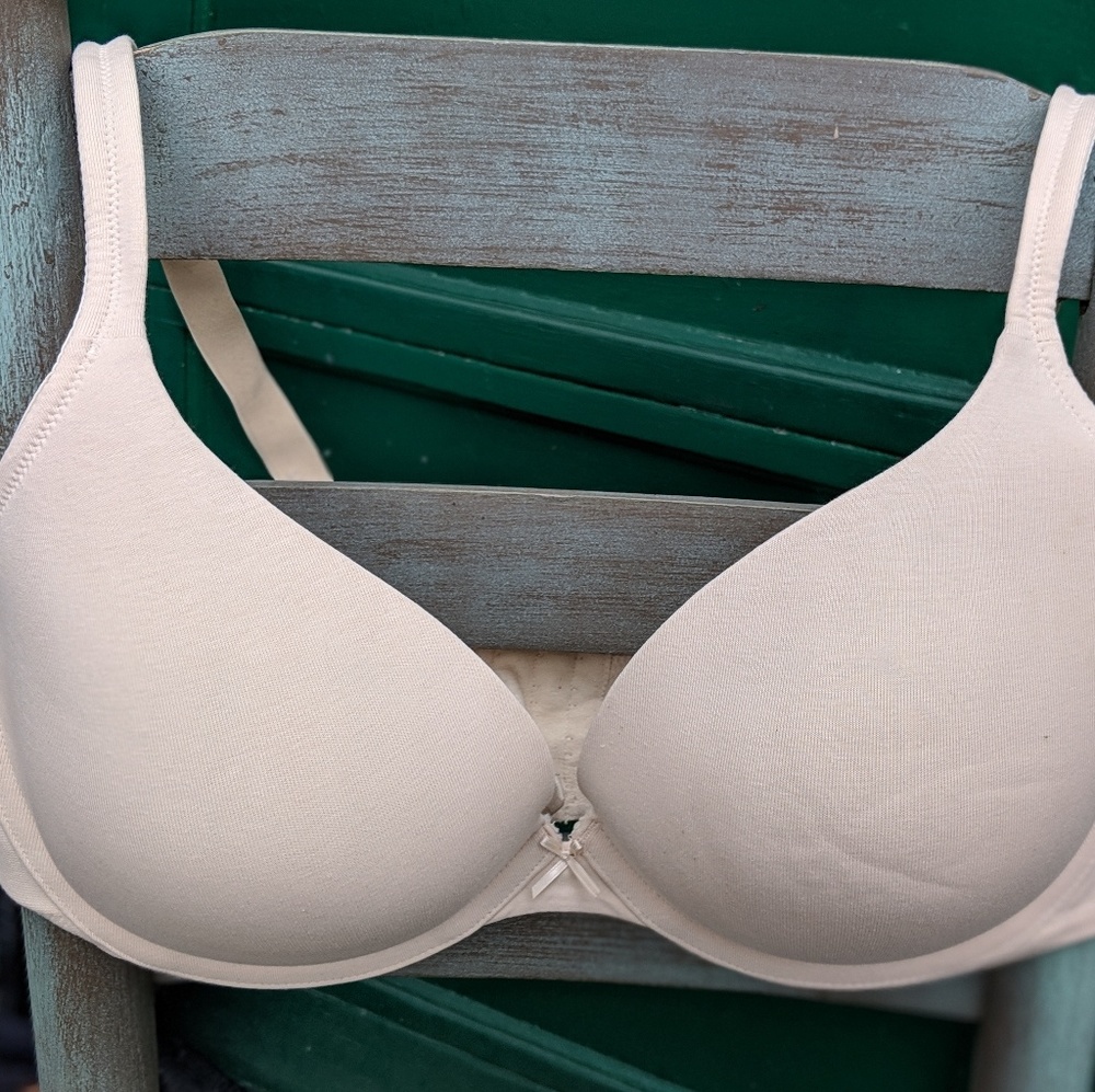 Cacique Nude Beige Plunge Plus Size Bra 40DDD